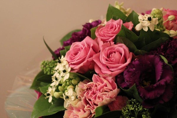 Pink & purple floral arrangement for my anniversary!