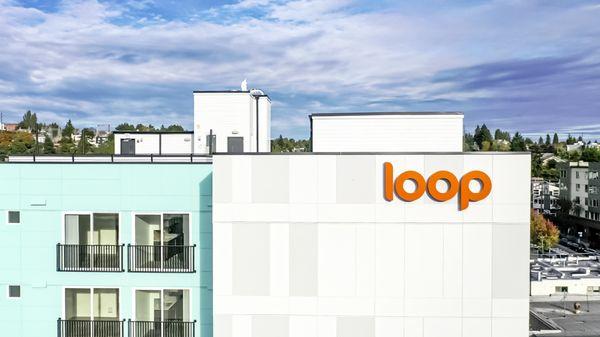 Exterior view of the Loop Apartments