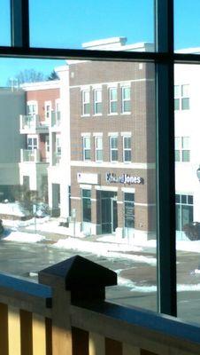 Storefront view from the library