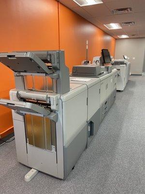 This is some of the production printers we have in our shop. We print basically anything you need.