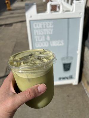 nitro matcha with oat milk