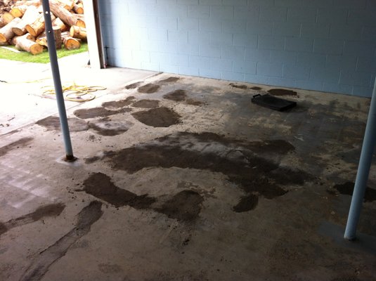 Garage floor prep, concrete surface prep