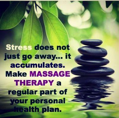 Everyone should have a massage at least once a month for maintenance!