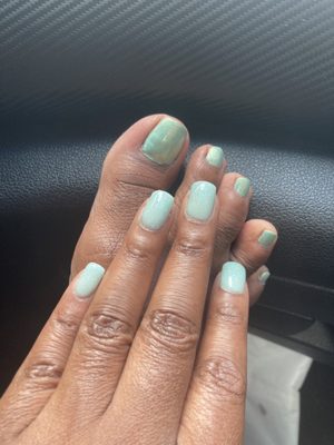 Dip powder and pedicure refresh