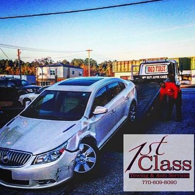 Getting a first time customer with 1st Class Towing. We will tow and fix your 1st class vehicle at 1st Class Towing & Auto Services.