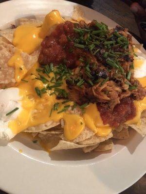 Nachos with chicken. Not bad