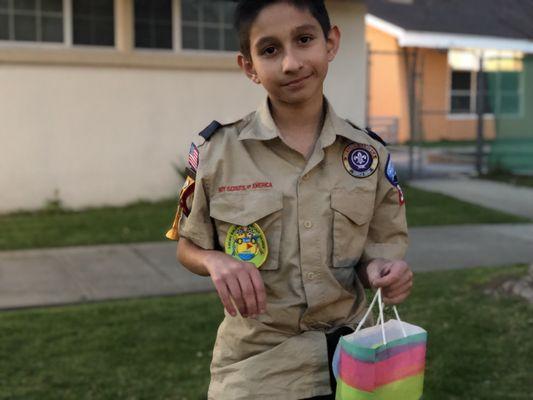 Egg hunt with the cub scouts