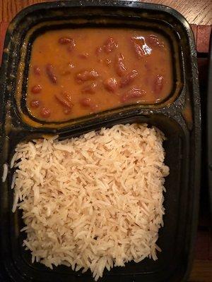 Red beans with white rice.