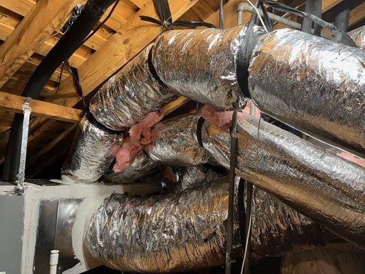 New duct replacement with new Supply plenum allows better airflow