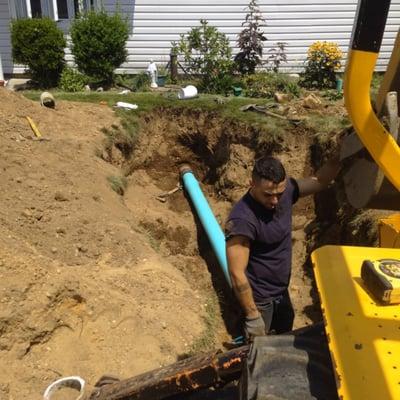 New 6 inch sewer main