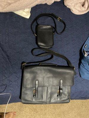 2 vintage coach bags, small and large