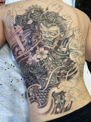 Monkey king back piece by jimmy lai