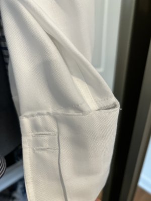 They ripped Another seam at the cuffs. Seems to be a trend here.