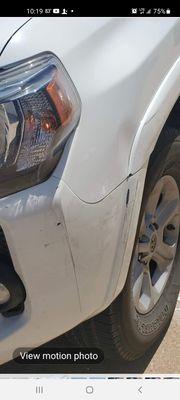 2018 Toyota 4Runner: This dent was pretty shallow, I had good access to get behind the dent with tools.