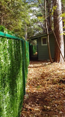 Chain link with privacy grass