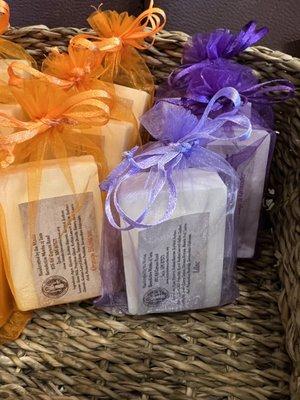 Some of the soaps made by the monks, every time I go in they seem to expand their collection of scents for men as well as women