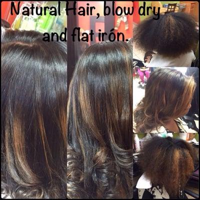 Natural hair blowdry & style