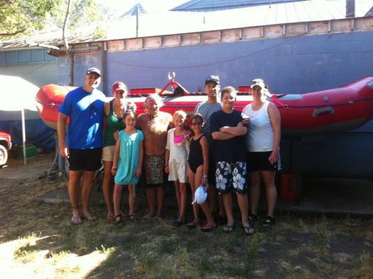 Mine and my cousins family with Gary Lane after an amazing day of rafting