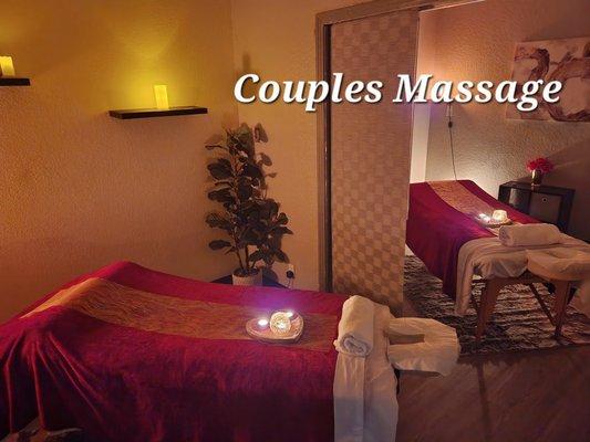 Take some time to pamper yourself along side that special someone in our couple's massage room