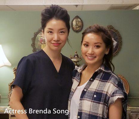 Our technician Elysia with the adorable actress Brenda Song.