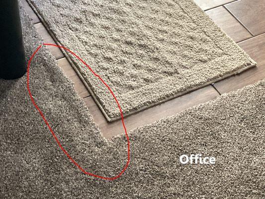 What the hell is this? Staple the carpet to the floor?