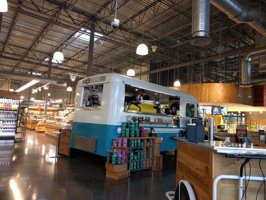 Coffee truck inside Whole Food