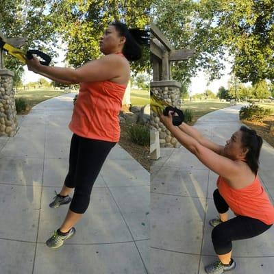 TRX jump squats