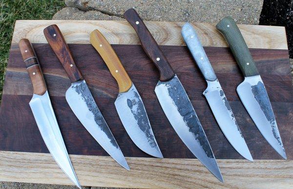 Competition Knives made by the blacksmiths