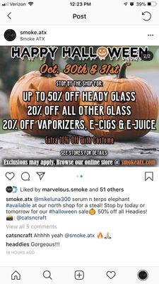 Halloween sale going on 10/31 is the last day!