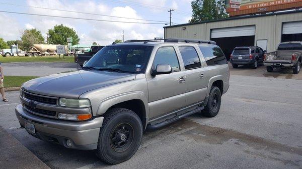 This is a photo of our SUV before Jesse did his magic.