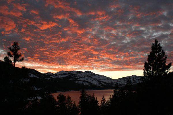 Sunset over Donner Lake!