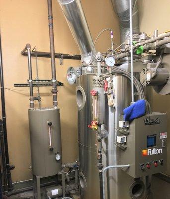 Our brand new state of the art Fulton boiler installed at our Escondido - 92025 plant to ensure wrinkles are the thing of the past.