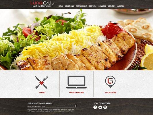 Web Design for luna Grill