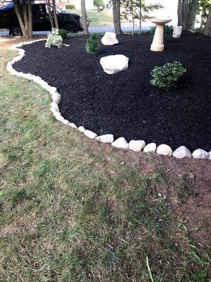 Mulching different beds