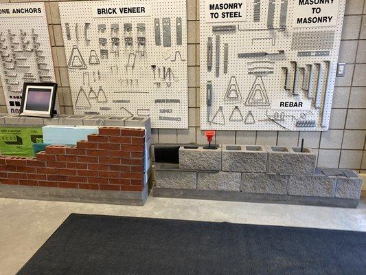 Products for use with brick and masonry work