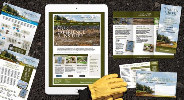 Timbercreek Environmental Branding, web design and magazine design