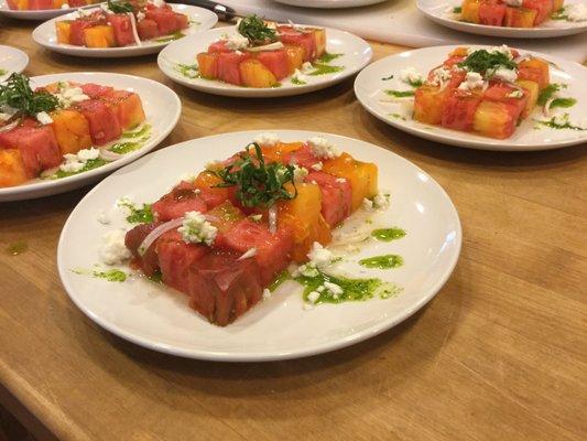 Heirloom Tomato Watermelon Salad