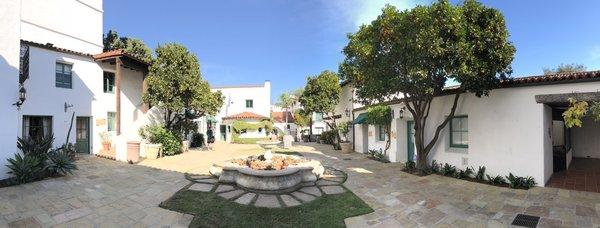 Panoramic of one the old Paseo courtyard