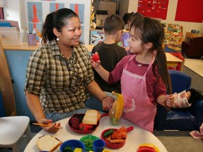 Bilingual staff, 12 spacious classrooms and 3 developmentally appropriate playgrounds inspire children to explore and learn