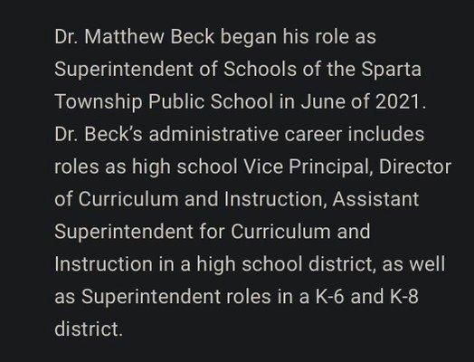 facts a social studies teacher turned superintendent. Certainly needs retraining & respect parents