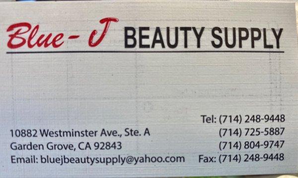 Blue-J Beauty Supply.