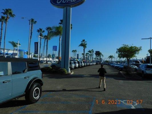 The Perry Ford is one well organized dealership just like a large group of military vehicles ,.