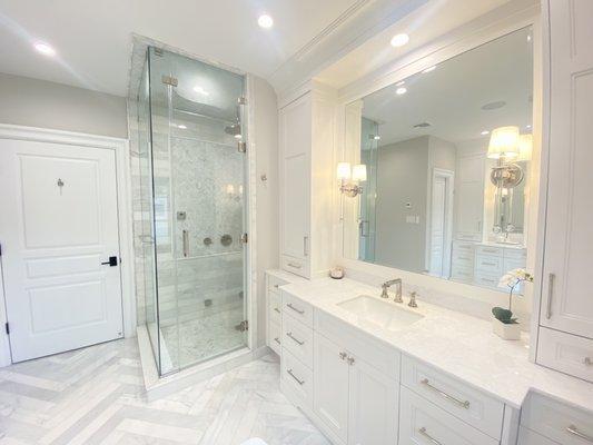 Master bathroom and mirror