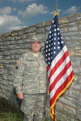 Portrait of a veteran at Fort Snelling