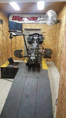 Dyno machine to fine tune your motorcycle.