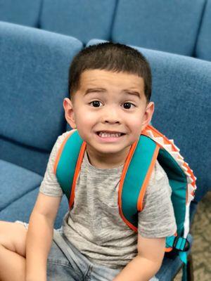 Today was my God son LimLim's first day of preschool 8/8/2018