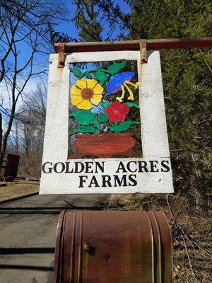 Our sign on the roadside.