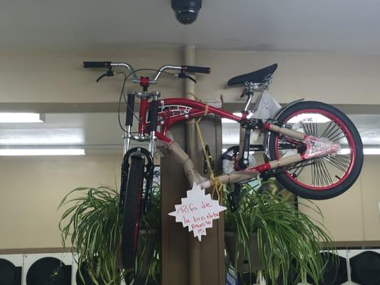 August 15th we are doing a raffle and there are two bikes for prizes.