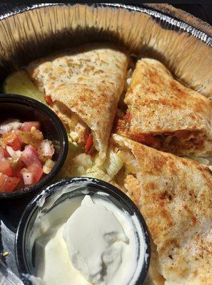 Chicken and shrimp quesadilla