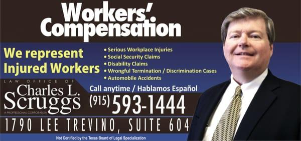 El Paso TX Workers Compensation Attorney Charles L. Scruggs